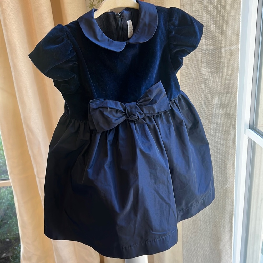 Il gulfo Navy dress with bow embellishment